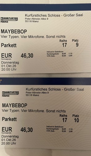 Tickets maybebop mainz - 2,