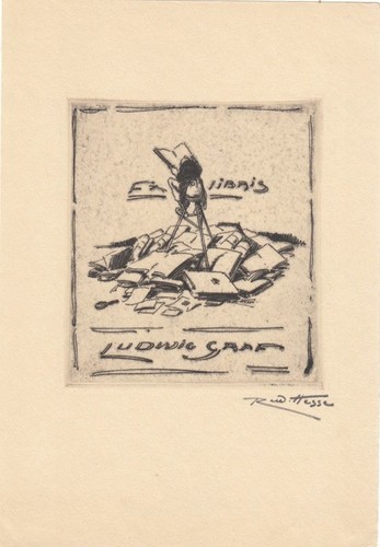Exlibris bookplate radierung - exlibris,