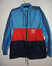 Adidas Jacke Trainingsjacke Blau Rot - 70er Jahre - Herren - Gr. S Retro Vintage