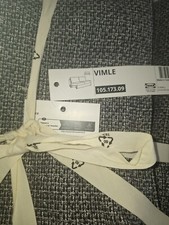 Ikea VIMLE Bezug 2er-Bettsofaelement, Lejde grau/schwarz Neu 105.173.09