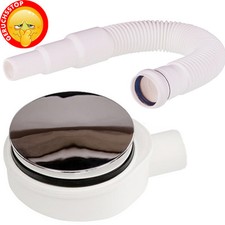 ABLAUFGARNITUR ABLAUF 52 60 90 FLEX SIPHON DUSCHTASSE GERUCHVERSCHLUSS UNIVERSAL