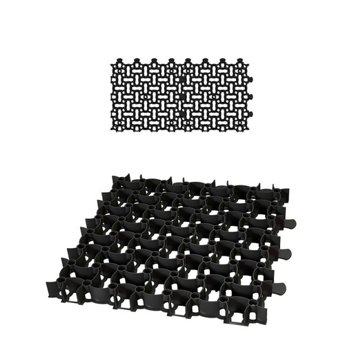 Rasengitter 50x50cm schwarz - 2x,