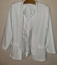 Glitzer Blazer Weiß