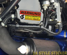 Warnung Turbo Aufkleber