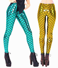 Nixe Leggings Schuppen Panzer gold stretch Gr.34-36