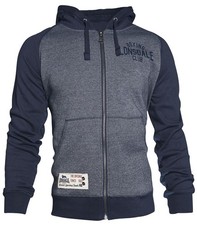 Lonsdale London Kapuzenjacke Herren Slough blau meliert Streetwear
