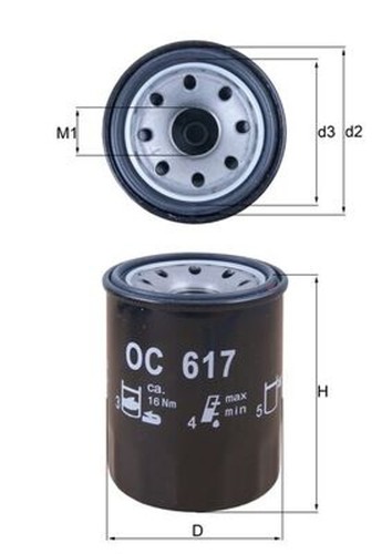 ölfilter mahle 617 - mahle,