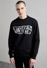 NEU❗️Versace Jeans Couture LOGO MAGAZINE - Sweatshirt-black-Gr.L-UVP: 199,95€