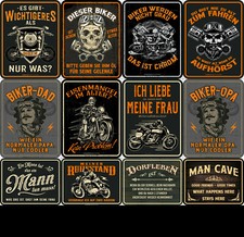 witzige Biker-Schilder für