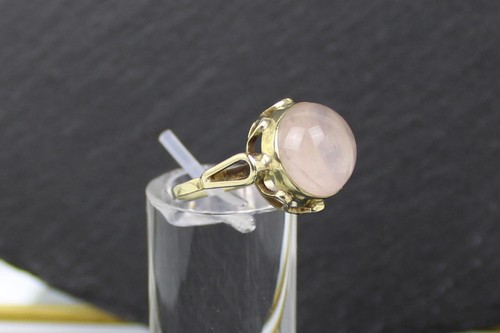 Rosenquarz goldring 333er - rosenquarz-goldring,,