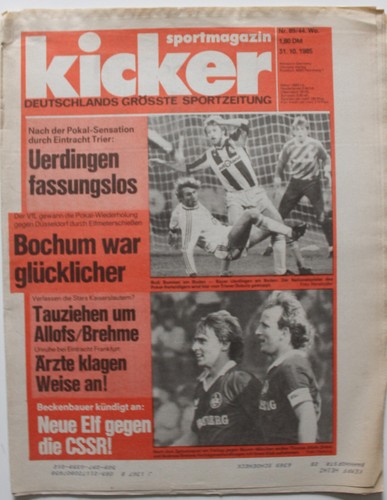 Kicker 1985 dfb pokal - kicker, 1985/89: