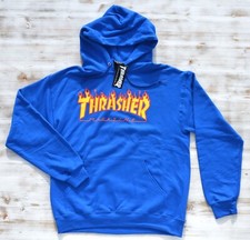 TRASHER HOODIE KAPUZENSWEATSHIRT FLAMES  SKATEBOARD GR. M
