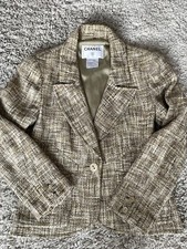 Original CHANEL Blazer, mehrfarbig, Gr. 38, Baumwolle mit Viskose