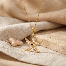 Elegante Seestern Kette in
