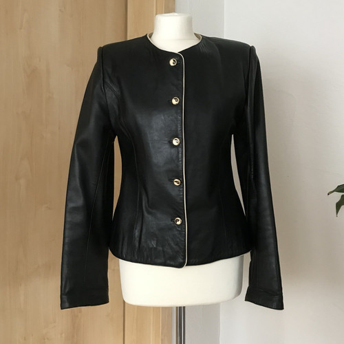 Schwarz damen lederjacke - damen,