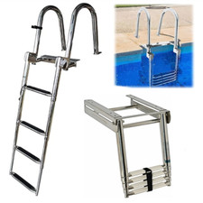 Badeleiter Boot Leiter Edelstahl Klappbar 4 Stufen Bootsleiter Klappleiter