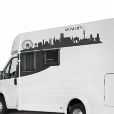 München Skyline 240cm Autoaufkleber B115 Wohnmobil Wohnwagen Camper Bus Urlaub