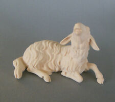 Schaf blöckend 6 cm hoch für Figuren Größe 18 cm Holz natur Gelbstich AM