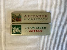 2 Blechdose Stiftedose Faber Castell leer Vintage Antik