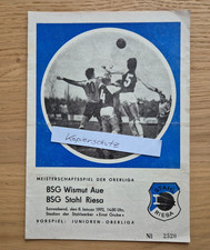 DDR Fussball Programm -- BSG