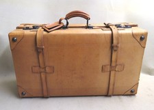 KOFFER Reisekoffer ANTIK Lederkoffer RARITÄT Leder OLDTIMER Cabrio DEKO Gr. 4119