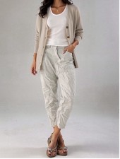 Damen Hose casual  Baggy Beige