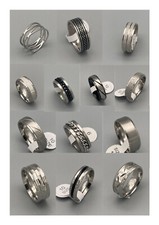 Ringe 6mm 8mm 10mm aus Edelstahl für Damen Herren Größen 16-23 (Größe 50 - 73)