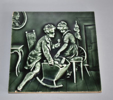 antike Jugendstil Fliese