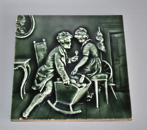 Antike jugendstil fliese - jugendstil,