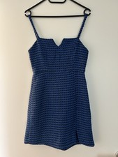 Zara Textured Navy Blue Tweed