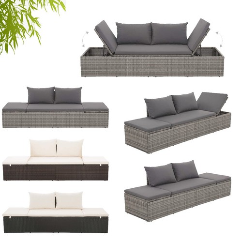 Gartenbett poly rattan outdoor - poly,