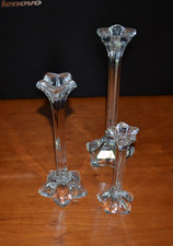 3  wunderschöne Kristall-Kerzenleuchter im Set von Nachtmann