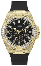 GUESS Armbanduhr Herren ZEUS GW0208G2 Quarzuhr Edelstahl Leuchtzeiger 47mm
