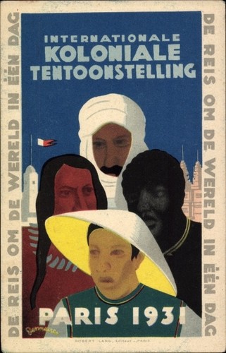 Paris kolonial ausstellung - ak, paris,