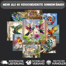 40+ Sonnenfänger Vogel Bäume Tiere Katze Glas Effekt Acryl Fenster  Geschenk