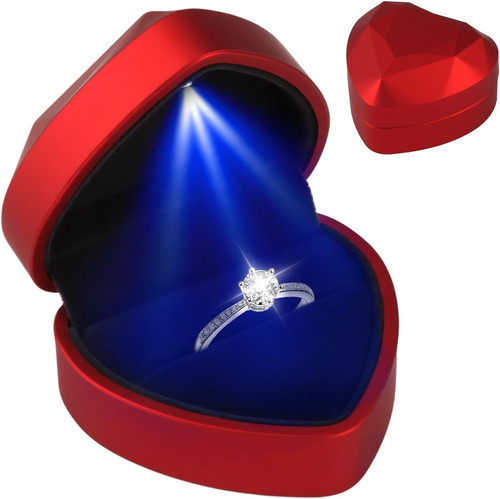 Herzförmige ringbox mit led - herzförmige,