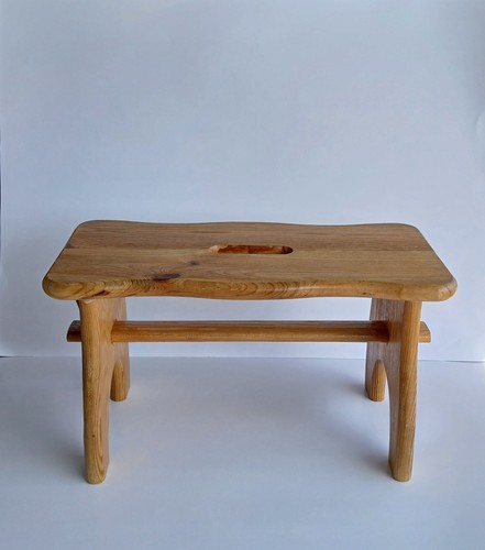 Klassischer vintage holzhocker - vintage,