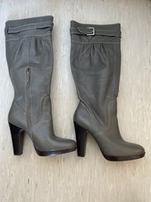 Edle ZARA Stiefel, Plateau, High Heels, Taupe, Grau, Neuw., Gr.40