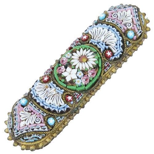 Brosche millefiori mikromosaik - millefiori,