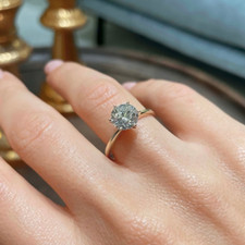 IGI Lab Grown 2,00 Ct Diamant Eheringe Damen Rundschliff 18 Karat Weißgold 6