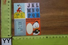 Alter Aufkleber Comic Walt Disney  Micky Maus Spruch Schulanfang Tresor