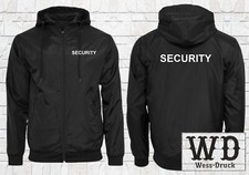 Security Regenjacke bestickt Sicherheitsdienst Ordner Türsteher Windrunner