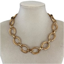 Damenkette Statement Modeschmuck Blogger  Halskette Kurz Gliederkette Chunky