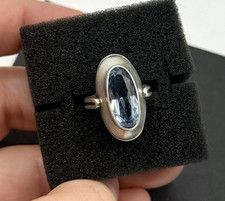 835 Silber Ring Aquamarin blau