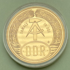 Medaille *  Jugendweihe * Damals in der DDR * vergoldet * PP * mit Zertifikat