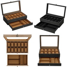 Uhrenbox Holz 2 Ebenen