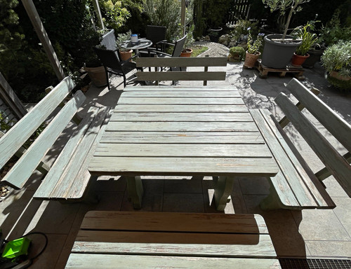 Gartenbank mit tisch - mit,