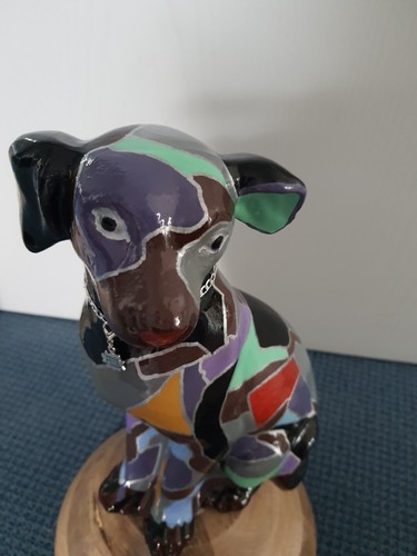 Keramik figur hund dekoration - figur,