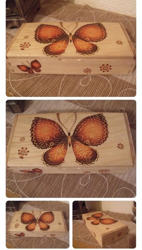 Holzschatulle mit deckel - holzschatulle,