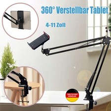 Tablet Halterung Desktop Tisch Bett Ständer 360° Schwanenhals Ipad Handy Halter